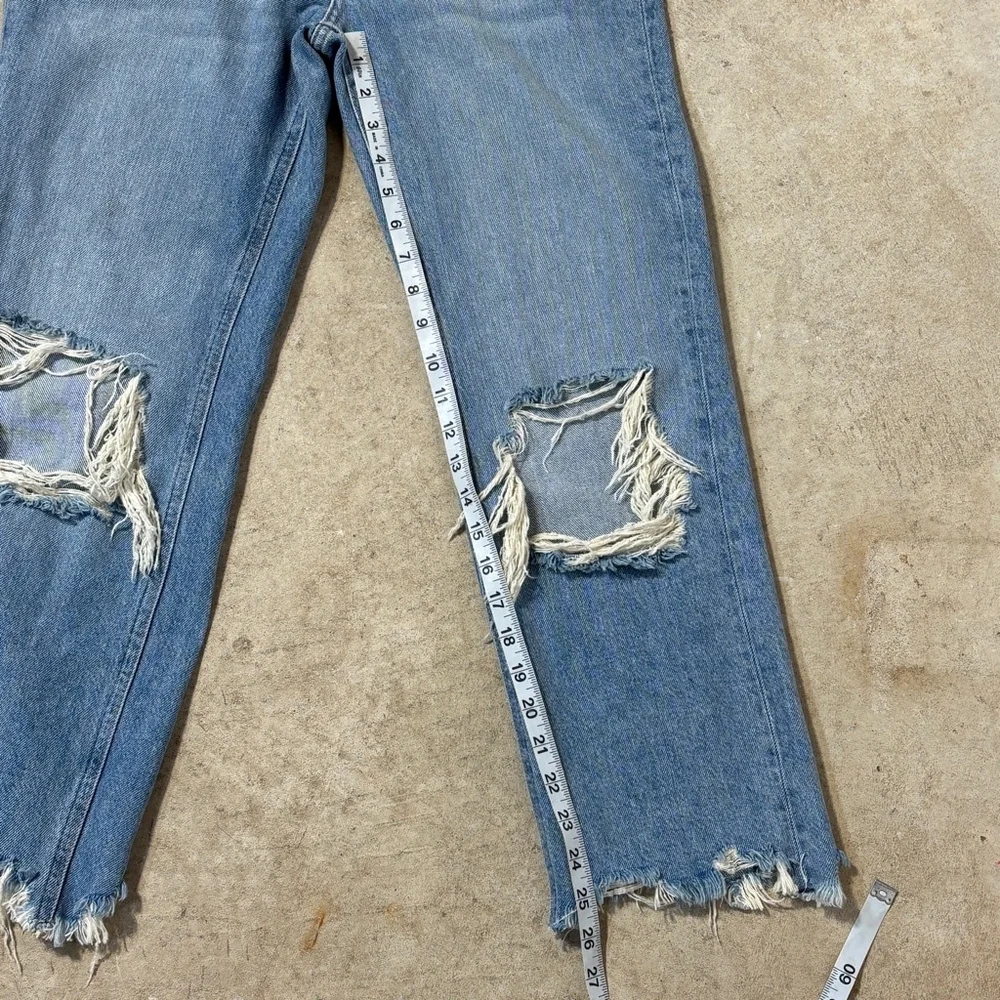 We The Free Maggie Mid-Rise Straight-Leg Blue Jeans Women’s Size 26 Button Fly